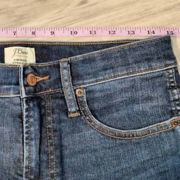 J Crew Vintage Straight Jeans Women's 28 Blue Dark Wash Denim - Picture 9 of 11